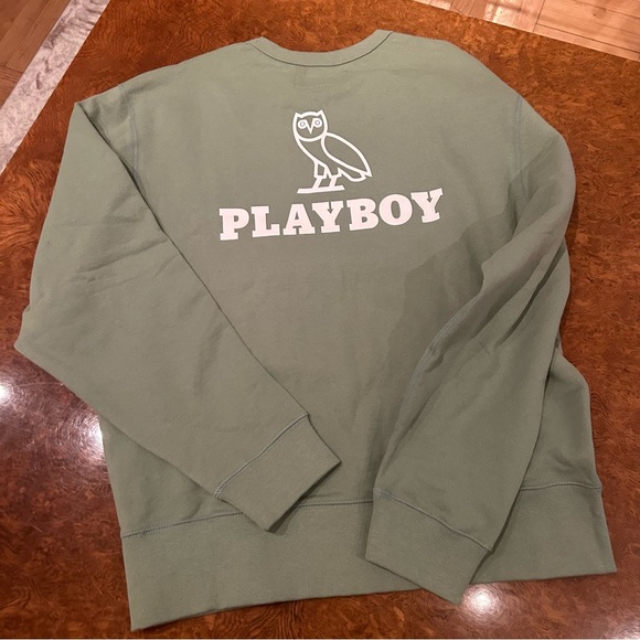 PLAYBOY Butterfly Kiss Sea Green Cotton Sweatshirt L - Picture 4 of 5